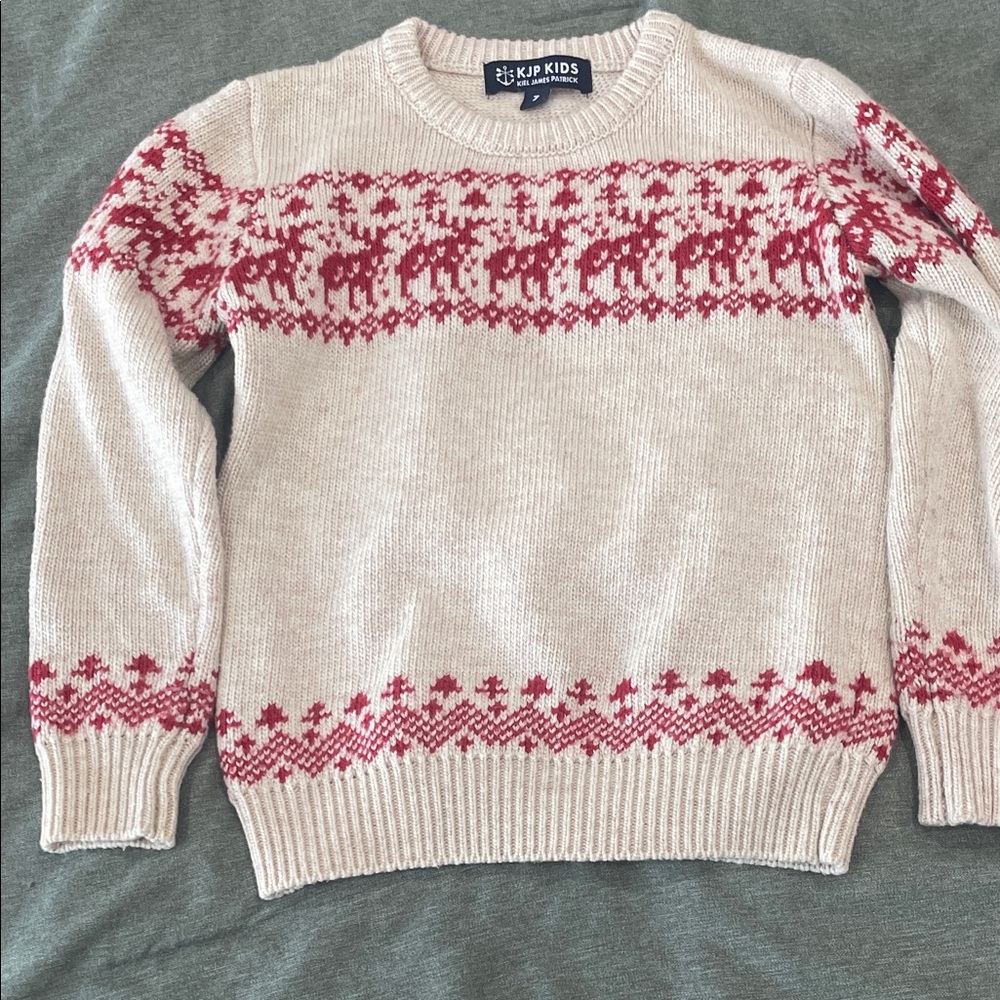 Kiel James Patrick Kids Cream and Red Sweater Kevin from Home Alone.
